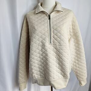 Eddie Bauer M Ladies Quilted Pullover Minimalist Cottage